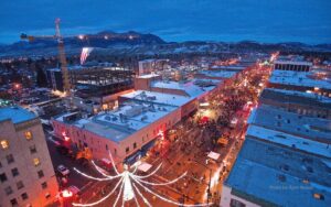 Downtown Bozeman Christmas Stroll @ Blend, come in for mulled wine